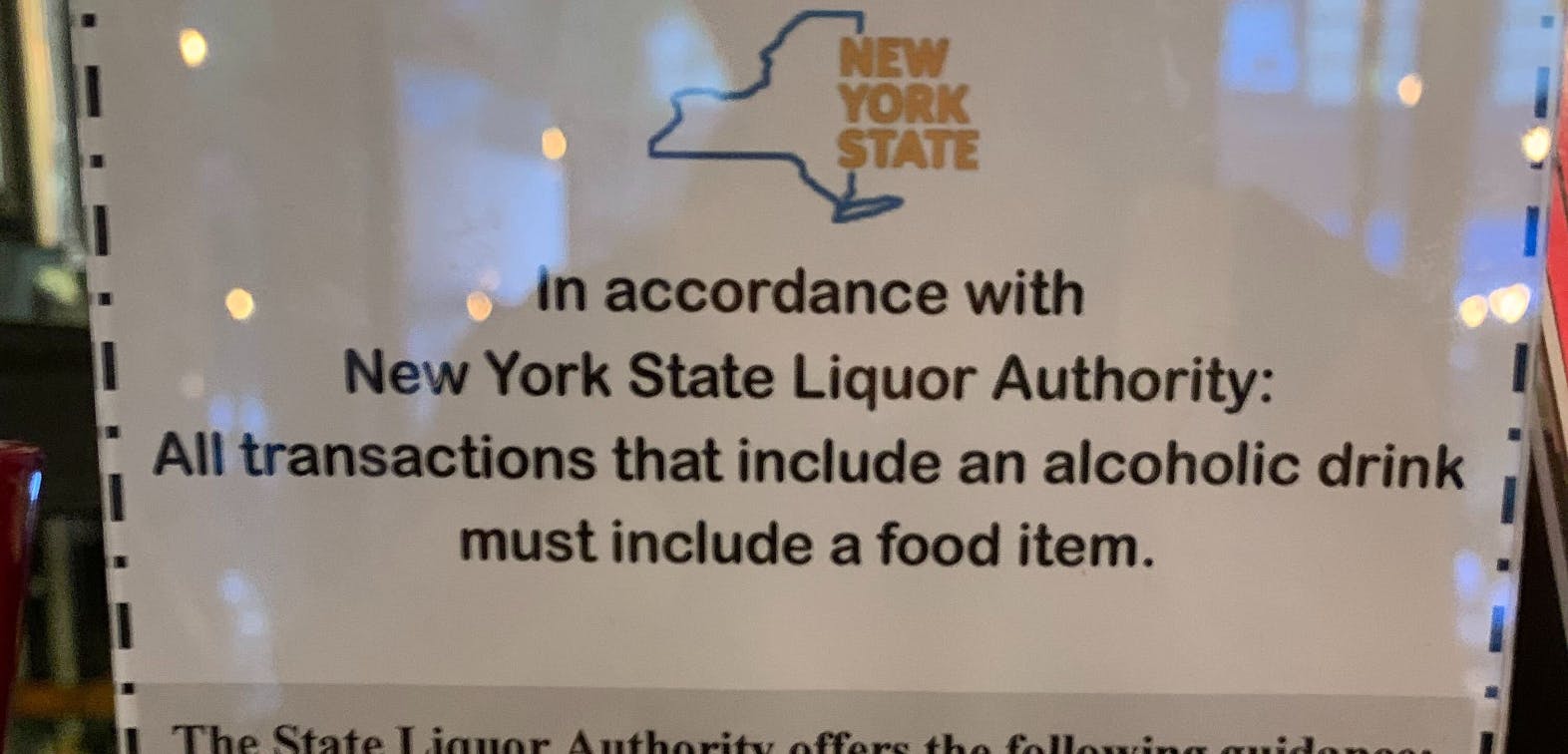 NYC Restaurants And Bars Can No Longer Sell Alcohol Without Food New